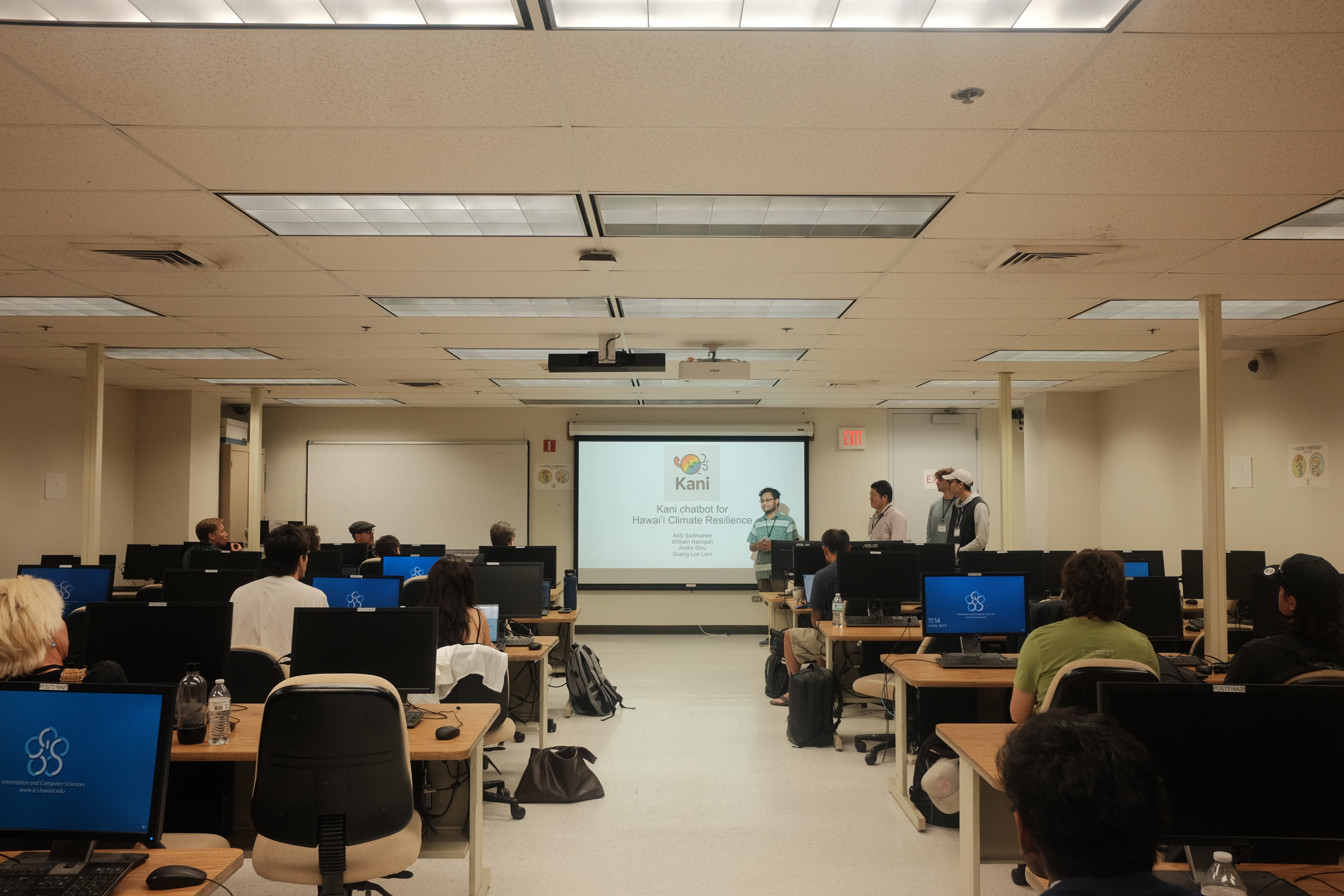 Presenting at the hackathon