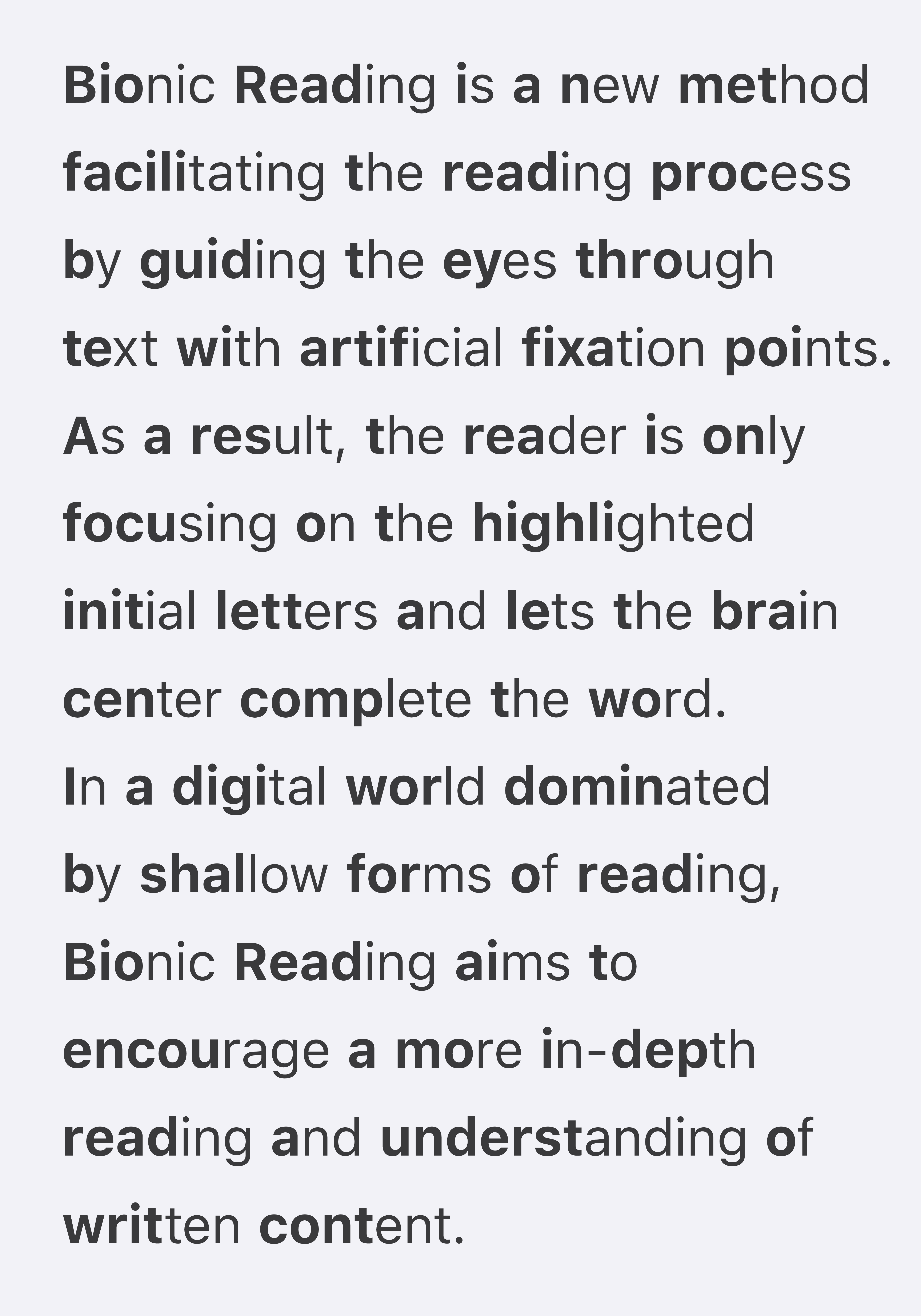 Bionic Reader screenshot